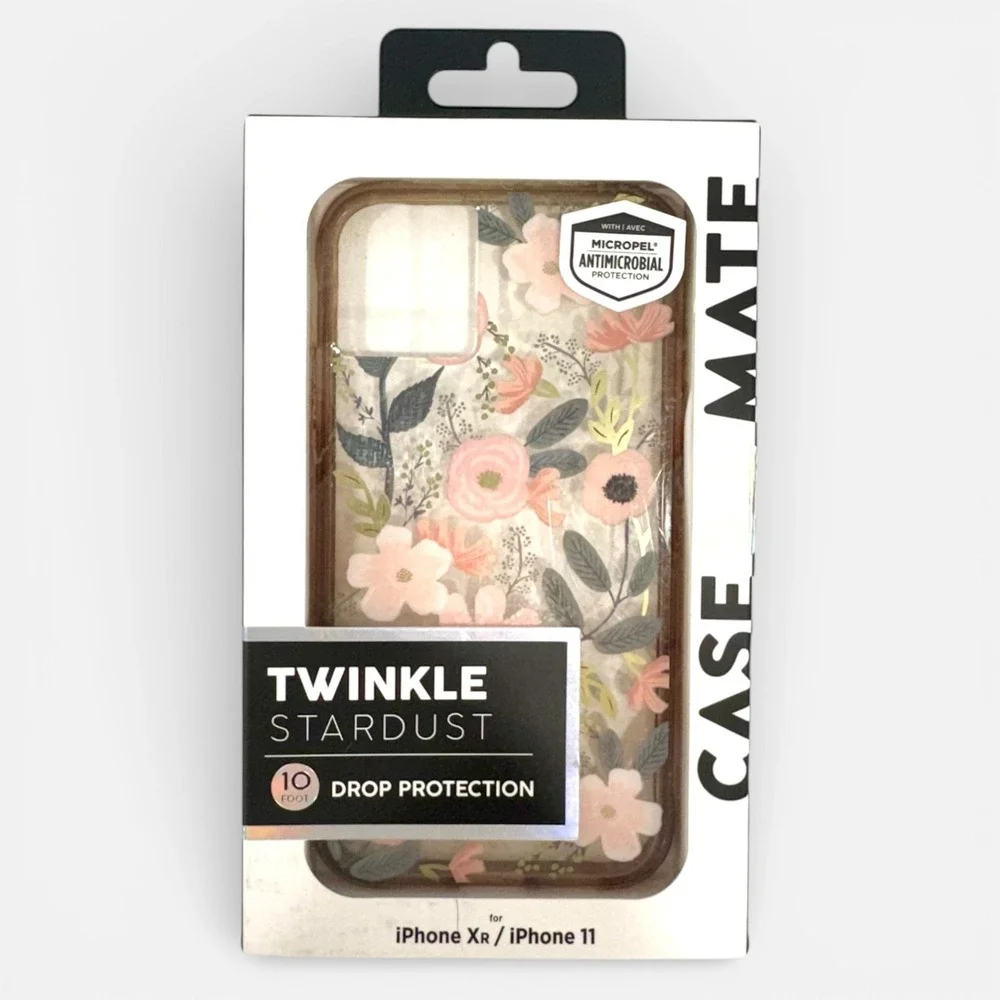 Case Mate Twinkle Stardust iPhone XR iPhone 11 Antimicrobial Drop Protect Case